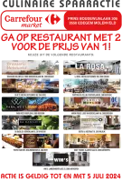Ga lokaal op restaurant met 2 voor de prijs van 1!